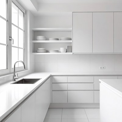 Modern White Kitchen Interior