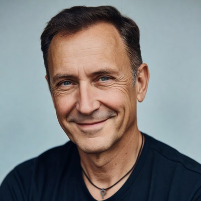 Smiling middle-aged man portrait