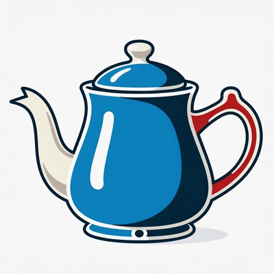 Blue Teapot Illustration