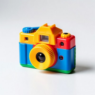 Colorful Toy Camera Isolated