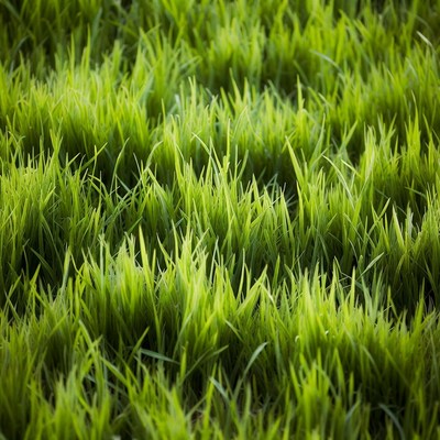 Lush Green Grass Field Closeup