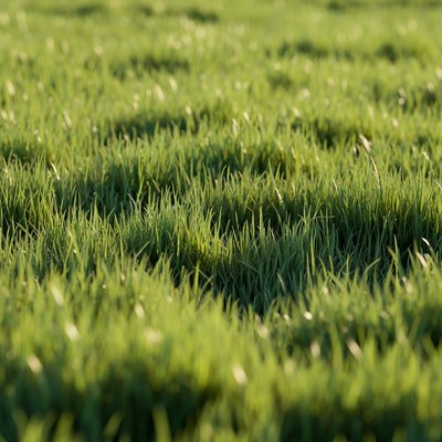 Lush green grass field