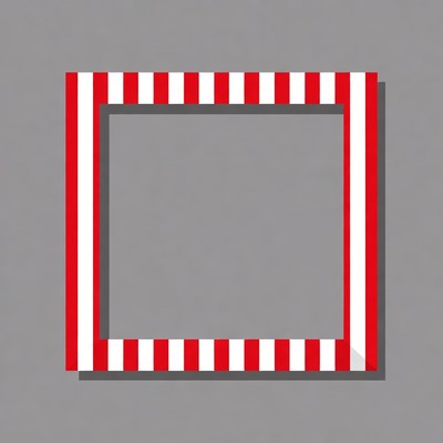 Red White Striped Frame