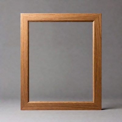Empty Wooden Picture Frame