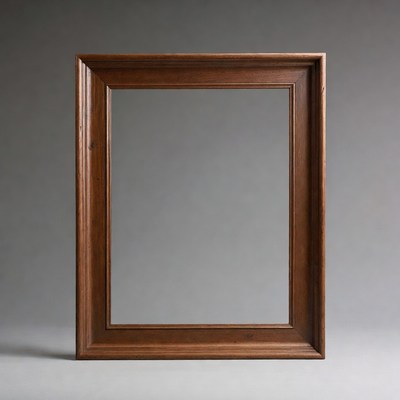 Empty Wooden Picture Frame