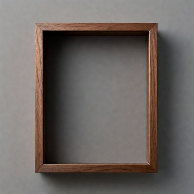 Empty Wooden Picture Frame