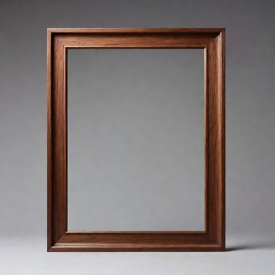 Empty Wooden Picture Frame