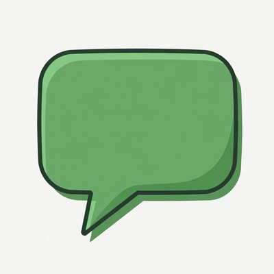 Green Speech Bubble Illustration