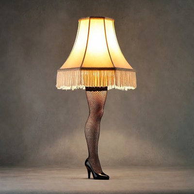 Leg Lamp with Fishnet Stockings
