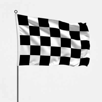 Checkered Flag on Pole