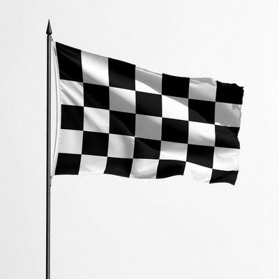 Checkered Flag on Pole