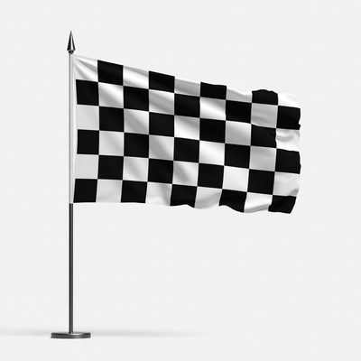 Checkered Flag on Pole