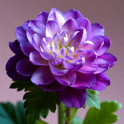 Purple Dahlia Flower Closeup