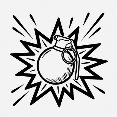 Exploding Grenade Clipart