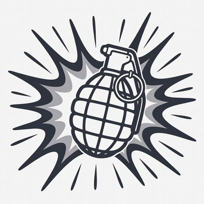 Exploding Grenade Clipart