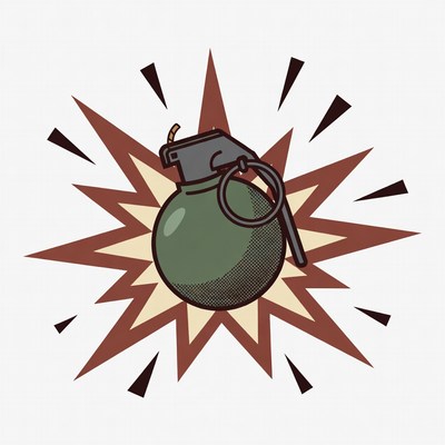 Exploding Grenade Clipart