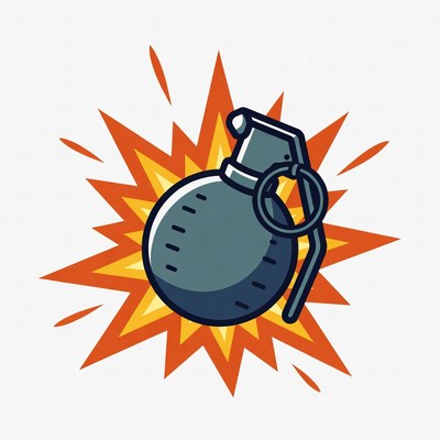 Exploding Grenade Clipart