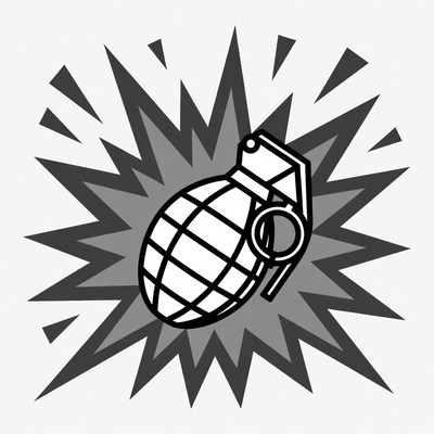 Exploding Grenade Clipart