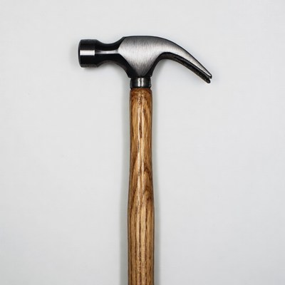 Claw hammer on white background