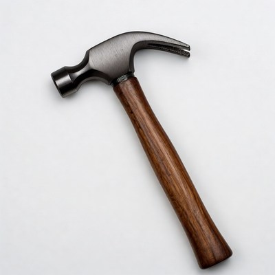 Claw Hammer on White Background