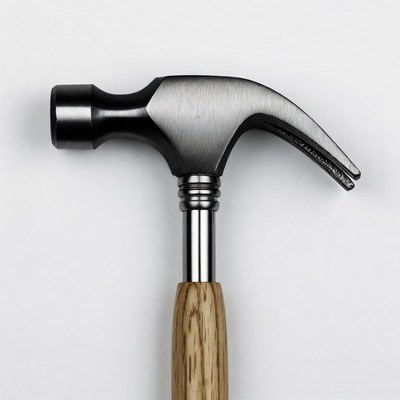 Claw hammer on white background