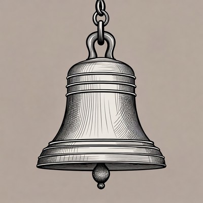 Hanging Church Bell Illustration