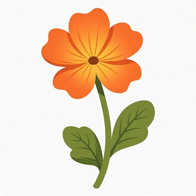Orange Flower Illustration