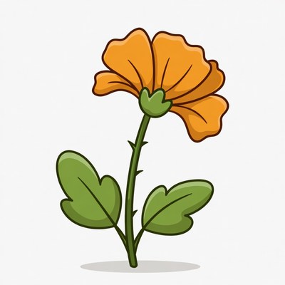 Orange Flower Illustration