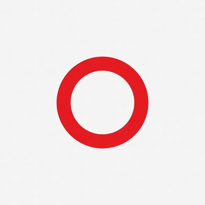 Red Circle on White Background
