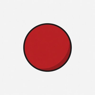 Red Circle on White Background