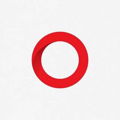 Red Circle on White Background