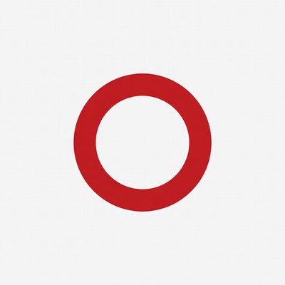 Red Circle on White Background