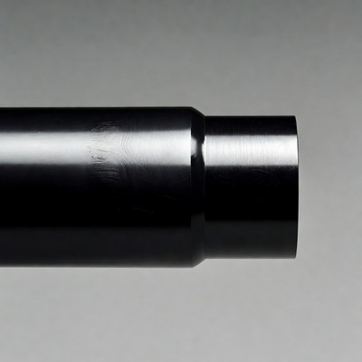 Black metal pipe isolated
