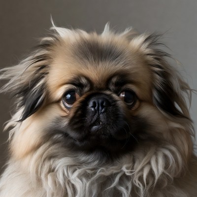 Fluffy Pomeranian Dog Portrait