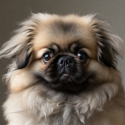 Fluffy Pomeranian Puppy Closeup