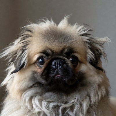 Fluffy Pomeranian Dog Closeup