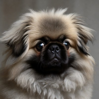 Fluffy Pomeranian Puppy Portrait