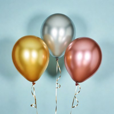 Gold Silver Rose Gold Balloons