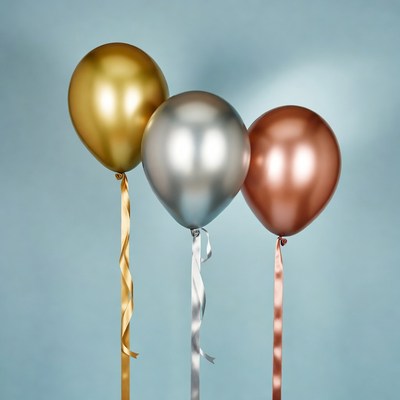 Gold Silver Bronze Balloons