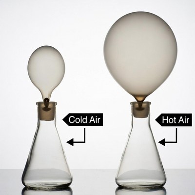 Hot Air vs Cold Air Balloons in Flasks