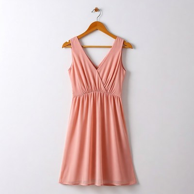 Pink Sleeveless Dress on Hanger