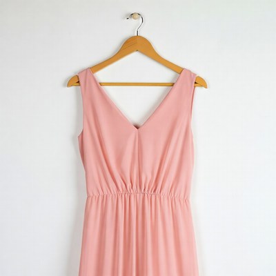 Pink Sleeveless Maxi Dress on Hanger