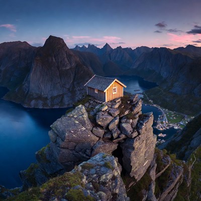 Tiny House on Mountain Cliff