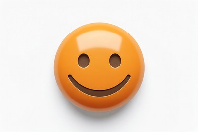 Orange Smiley Face Emoji