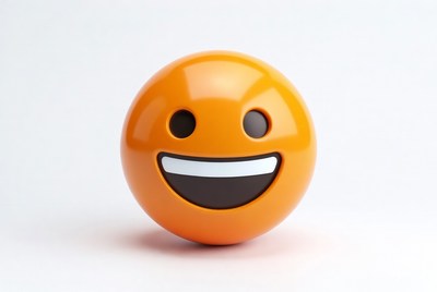 Grinning Orange Emoji