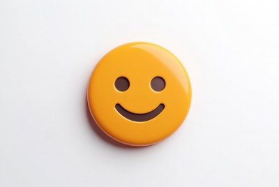 Shiny orange smiling emoji
