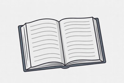 Open Book Illustration