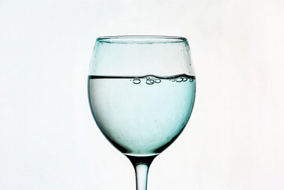 Glass of Water with Bubbles