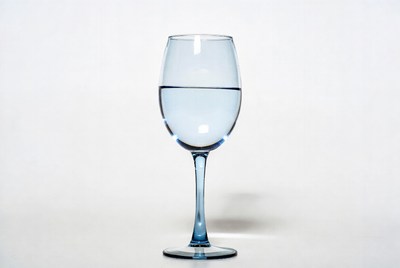 Clear water glass isolated