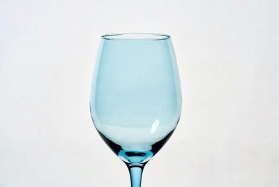 Blue wine glass